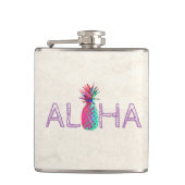 Adorable Aloha Hawaiian Ananas Flachmann (Vorderseite)