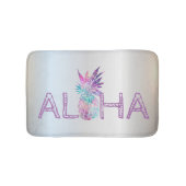 Adorable Aloha Hawaiian Ananas, Silber Badematte (Vorderseite)