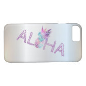 Adorable Aloha Hawaiian Ananas, Silber Case-Mate iPhone Hülle (Rückseite (Horizontal))