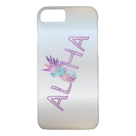Adorable Aloha Hawaiian Ananas, Silber Case-Mate iPhone Hülle (Rückseite)