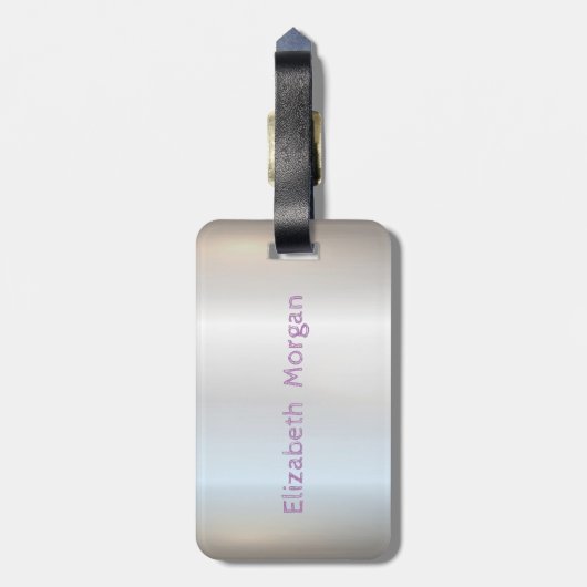 Adorable Aloha Hawaiian Ananas, Silber Gepäckanhänger (Rückseite vertikal)