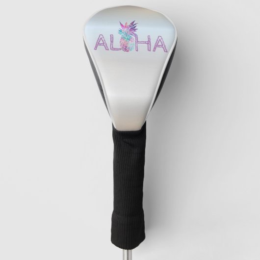 Adorable Aloha Hawaiian Ananas, Silber Golf Headcover (Vorderseite)
