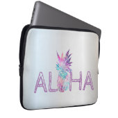 Adorable Aloha Hawaiian Ananas, Silber Laptopschutzhülle (Vorne Rechts)