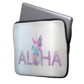 Adorable Aloha Hawaiian Ananas, Silber Laptopschutzhülle (Vorderseite Links)