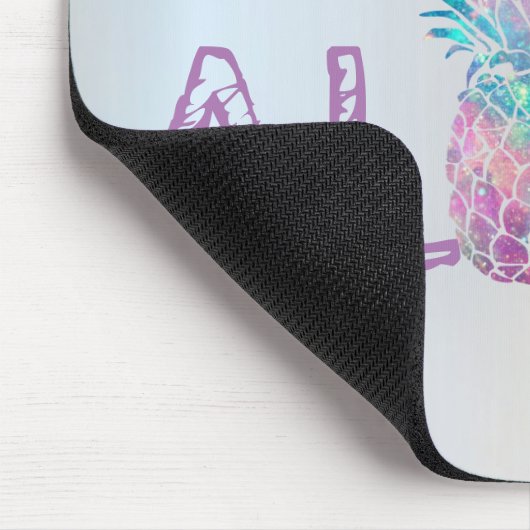 Adorable Aloha Hawaiian Ananas, Silber Mousepad (Ecke)