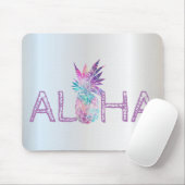 Adorable Aloha Hawaiian Ananas, Silber Mousepad (Mit Mouse)