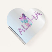 Adorable Aloha Hawaiian Ananas, Silber Notizblock (Vorderseite)