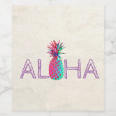 Adorable Aloha Hawaiian Ananas Weinetikett (Einzelnes Label)