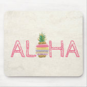 Adorable Aloha Hawaiian Striped Ananas Mousepad (Vorne)