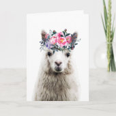 Adorable Alpaca, Geburtstag Karte (Vorderseite)