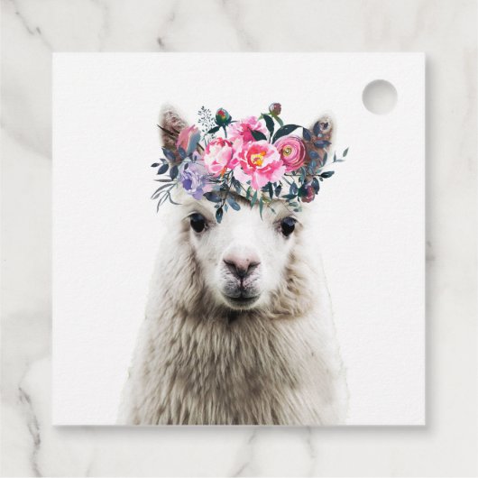 Adorable Alpaca Geschenkanhänger (Rückseite)