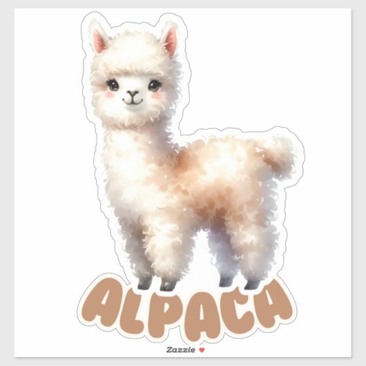Adorable Alpaca - Kinderzimmer Aufkleber (Blatt)