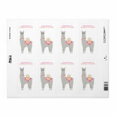 Adorable Alpaca Personalisiert Kids Buchzeichen (Vorne)