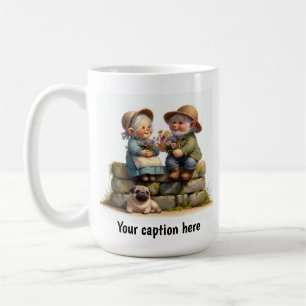 Adorable ältere Munchkins in Vintagen Kleidern Kaffeetasse