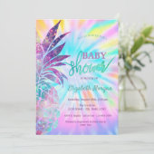 Adorable Ananas Gefärbte Krawatte Babydusche Einladung (Stehend Vorderseite)