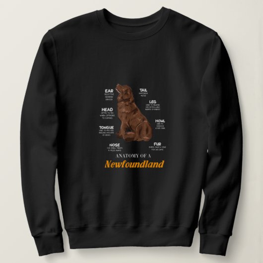 Adorable Anatomie eines Neufundland-Hundes Sweatshirt (Design vorne)