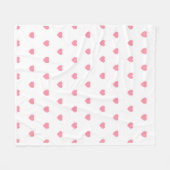 Adorable and cozy pink heart shaped blanket fleecedecke (Vorderseite (Horizontal))