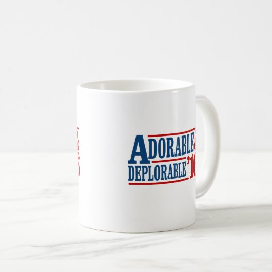 Adorable and Deplorable 2016 - weiß — Wahl 2 Kaffeetasse (VorderseiteRechts)
