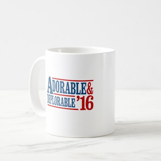 Adorable and Deplorable 2016 - weiß — Wahl 2 Kaffeetasse (Vorderseite Links)