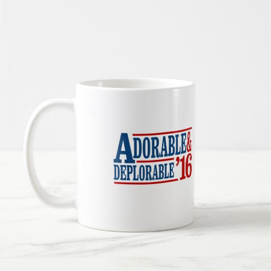 Adorable and Deplorable 2016 - weiß — Wahl 2 Kaffeetasse (Links)