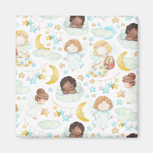 Adorable Angels and Stars Kunst, Dichtung und Musi Magnet (Vorne)