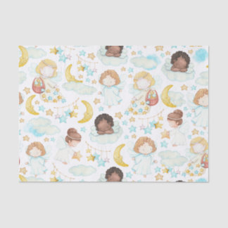 Adorable Angels and Stars Kunst, Dichtung und Musi Seidenpapier