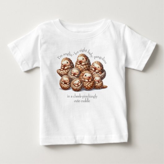 Adorable Anglin" für 8 Niedliche Pangoline Baby T-shirt (Vorderseite)