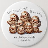 Adorable Anglin" für 8 Niedliche Pangoline Button (Vorderseite)