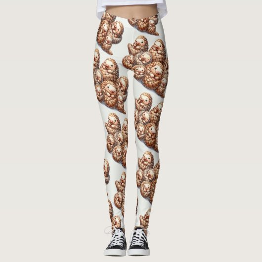 Adorable Anglin' für Niedliche Pangoline Leggings (Vorderseite)