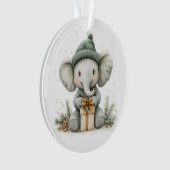 Adorable Animal Christmas Series Baby Elephant Ornament (Vorderseite)