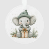 Adorable Animal Christmas Series Baby Elephant Ornament (Rückseite)