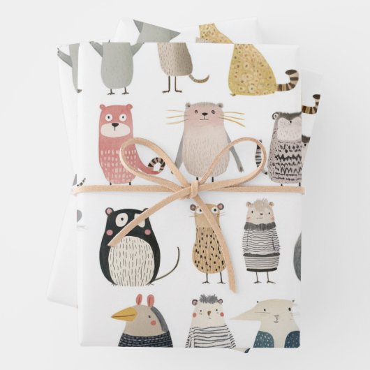 Adorable Animal Collection Geschenkpapier Set (Beispiel)