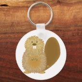 Adorable Animal Drawings: Beaver Schlüsselanhänger (Vorderseite)