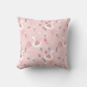 Adorable Animal Swan Lake Botanical Kids Kissen (Vorderseite)