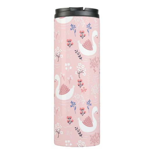 Adorable Animal Swan Lake Botanical Kids Thermosbecher (Rückseite)