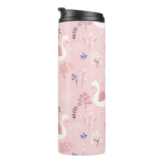 Adorable Animal Swan Lake Botanical Kids Thermosbecher (Nach rechts gedreht)