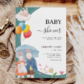 Adorable Animals Baby Dusche Einladung