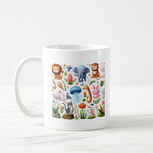 Adorable Animals Baby Jersey Bodysuit Kaffeetasse (Links)