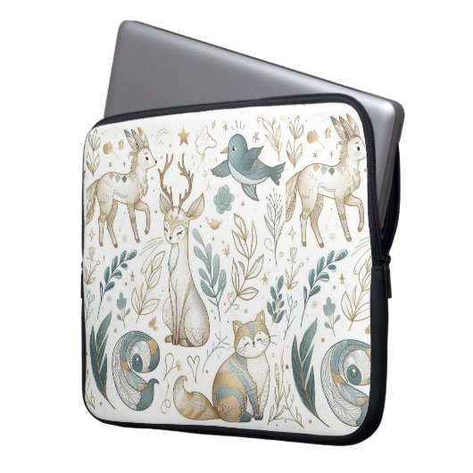 Adorable Animals Electronics Bag Laptopschutzhülle (Vorderseite Links)