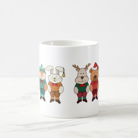 Adorable animals ready for winter kaffeetasse (Mittel)