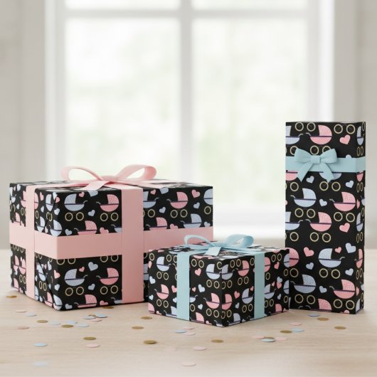 Adorable Ankunft: Baby's Trio Gift Wrap Collection Geschenkpapier Set