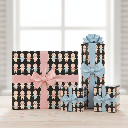 Adorable Ankunft: Baby's Trio Gift Wrap Collection Geschenkpapier Set