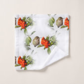 Adorable Anna's Hummingbird über Berry Bush Badhandtuch Set (Waschlappen)