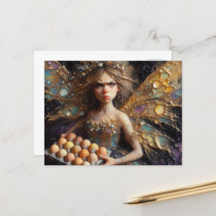 Adorable annoyed Fairy mit Eiern Postkarte
