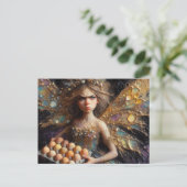 Adorable annoyed Fairy mit Eiern Postkarte (Stehend Vorderseite)