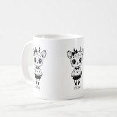 Adorable Antelope Girl - Niedliches Doodle Design Kaffeetasse (Vorderseite Links)