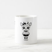 Adorable Antelope Girl - Niedliches Doodle Design Kaffeetasse (Mittel)