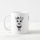 Adorable Antelope Girl - Niedliches Doodle Design Kaffeetasse (Links)