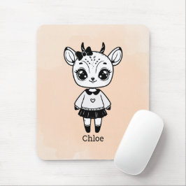 Adorable Antelope Girl - Niedliches Doodle Design Mousepad