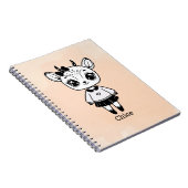 Adorable Antelope Girl - Niedliches Doodle Design Notizblock (Rechte Seite)